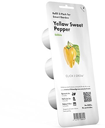 Click and Grow Gelbe Paprika Refill Plant Pod Nachfüllpack Substratkapsel Pflanzenkapseln Smart Garden Indoor Garden 3-er pack