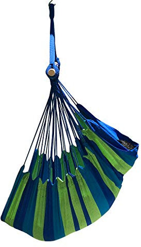 Hängesessel Universe PremiumQualität brasilianischer Hängesessel – aus einer Mischung aus Baumwolle und Polyester für ultimativen Komfort und Langlebigkeit. Diese Hängematte hält bis zu 250 kg.