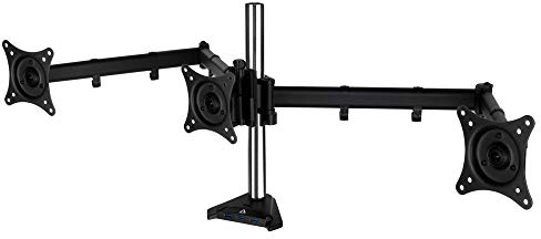 ARCTIC Z3 Pro (Gen 3) - Dual Monitor Arm with 4-Port SuperSpeed USB Hub with Micro USB, tilt 180 degrees, up to 32''/29 Ultrawide Screens, Up to 10 kg Capacity, Flexible, Adjustable Height - Black
