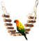 1PC bird rope perch funny bird hanging bridge cockatiel perch chicken ladder dog boat ladder parrot hanging bridge toy rope ladder small birds toys rope bridge chew