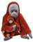 Wild Republic Mom and Baby Jumbo Orangutan, Großes Kuscheltier, 76 cm, Geschenkidee für Kinder, Kuscheltier mit Baby, Riesen-Stofftier aus recycelten Wasserflaschen