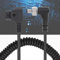 Dtap Cable, Akozon D-tap to DC Power Cable D-Tap to Locking DC Monitor Power Cable D Tap to DC Right Angle Coiled Power Cable Spring Power Wire with Lock