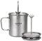 Lixada Camping Titan Topf Becher Tasse Outdoor Titan Topf 750ml Camping Titan Kaffeetasse Becher French Press Pot Kaffeemaschine Outdoor Camping Kochen Topf