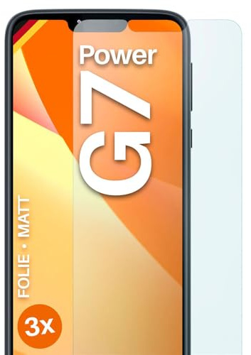 moex FlexProtect matte Schutzfolie für Motorola Moto G7 Power Displayschutz Folie matt gegen Reflexionen, Anti Reflex Handyfolie mit Sonnenschutz, Kompatibel mit jeder Handyhülle, 3 Stück
