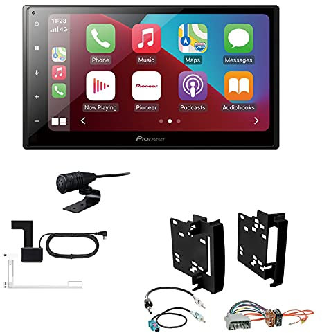 Pioneer SPH-DA160DAB 2-DIN Autoradio CarPlay Android Auto Bluetooth DAB USB passend für Jeep Grand Cherokee III Facelift 2007-2010 schwarz