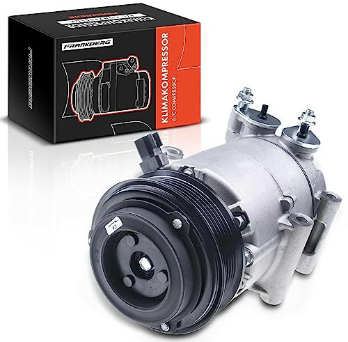 Frankberg Compresor de aire acondicionadocon embrague Gasolina Compatible con Mondeo IV BA7 S-Max WA6 V70 III 135 Galaxy WA6 S80 II 124 Replace# 1858665incl. aceite premezclado