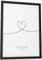 Papierschmiede® Personalisiertes Bild mit Namen und Datum | DIN A4 (21x30 cm) Bilderrahmen wählbar, Poster Geschenke fertig gerahmt, Namen, Hochzeitsgeschenke für Brautpaar Herz „Wedding Heart“