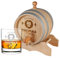 polar-effekt 2-TLG Whisky-Set mit Gravur - 1 Liter Eichen-Fass inkl. Zapfhahn und 1 Whiskyglas - Tumbler Geschenkidee Whiskey, Weinfass - Männergeschenk - für echte Genießer - Motiv Löwe