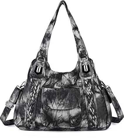 angel kiss Damenmode Handtaschenelo, Damen Tasche Schultertasche, weiches Leder Umhängetaschen,Einkaufstaschen Damen