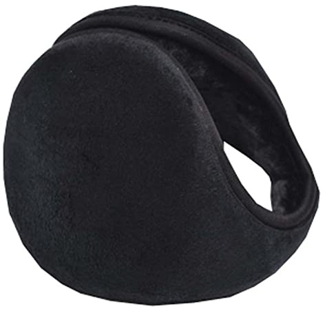 Weiche & warme Winter-Ohrenwärmer, Männer und Frauen, weicher Plüsch-Ohrenschützer, halten die Ohren warm, schwarz