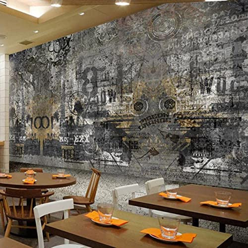 Style Industriel Graffiti Rétro Papier Peint 3D Auto-Adhésif Taille Multiple Motif Photo Murale Enfants Chambre Décoration Fond Papier Peint Garçon 200 x 150 cm