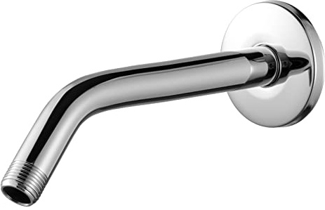 OFFO Shower Arm with Flange 25cm(10 inch) Universal Wall-Mounted Replacement Shower Arm for Fixed Shower Head and Rain Shower Head Chrome