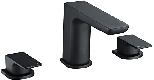 Dara Black Deck Mounted Bath Filler Tap | 3 Hole Bath Filler Tap | Bathroom Tap