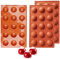 3 pièces de moules en silicone, Moule Forme Demi-Sphères 15 Cavités, Moule Silicone Chocolat pour boule de chocolat, gâteau, gelée, pudding, savon fait maison (Diamètre 3.8 cm)