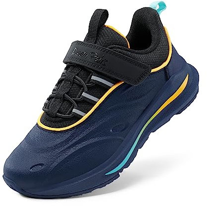 DREAM PAIRS Unisex Kids Trainers Boys Girls Waterproof Walking Running Shoes Athletic Sneakers Sports Shoes for Little/Big Kids,Size 2 Big Kid,Dark Blue/Black,SDRS2335K