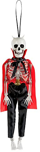 Boland 73086 - Skelett Deko, 40 cm, Dekofigur, Hängedeko Knochengerüst, Dekoration, Halloween Deko, Party Deko