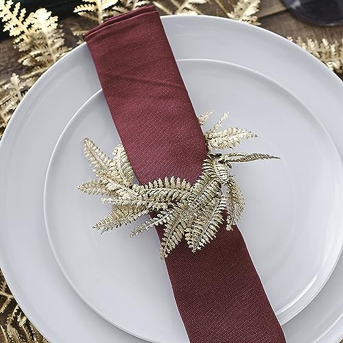 Ginger Ray Gold Fern Wreath Christmas Table Napkin Rings Tabletop Decorations 4 Pack