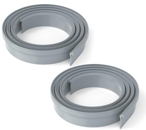 Shuisen 2 Pc Framed Shower Door Sweep, 36 Long Shower Door Bottom Seal for Framed & Swing Doors, Angled Gray Swing Door T Seal Sweep with Drip Rail, Shower Bottom Door Sweep Replacement