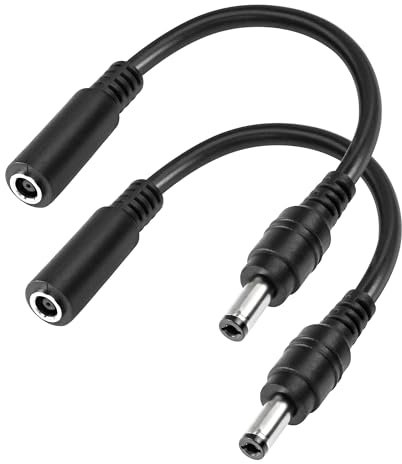 MEIRIYFA DC 5.5mmx2.5mm Stecker auf DC 4.5x3.0mm weibliches Netzteil Ladekabel DC Tip Adapter Konverter Kabel für Laptop Computer - 15cm, 2Pack