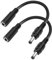 MEIRIYFA DC 5.5mmx2.5mm Stecker auf DC 4.5x3.0mm weibliches Netzteil Ladekabel DC Tip Adapter Konverter Kabel für Laptop Computer - 15cm, 2Pack