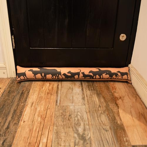 New Fabric Polycotton Draught Excluders Door Stoper Cushion Draft Insulator (Dogs)