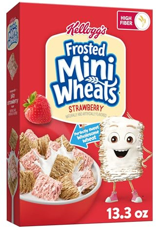 Kellogg's Frosted Mini-Wheats Cereales pour petit-déjeuner Fraise 377 g