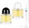 MirraSwit 2 Pcs Perfume Atomiser, Glass Cosmetic Fine Mist Atomizer 30ml, Round Travel Perfume Glass Spray Bottle with Syringe, Funnel for Cleaning, Perfume, Cosmetic (Black + White)