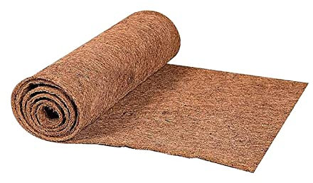 Rollo de Revestimiento de Coco, 50x200cm Natural Forro de Fibra de Coco Estera Gruesa de Fibra de Coco Forro Coco para Colgar Cesta Macetas Jardín Jardinera de Pared, Alfombra Coco para Reptiles