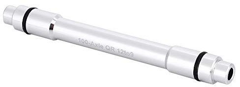 Acouto Adattatore per Perno Passante Adattatore per per ASSE Passante per Bici da 12 Mm a 9 Mm Spiedino a Sgancio Rapido Aluminuimoy Adattatore Perno Passante (Silver)
