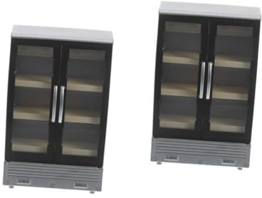 BESTonZON 2 Stück Puppenhaus Kühlschrank Puppenhaus Gefrierschrank Mini Kühlschrank Deko Mini Kühlschrank Küche Miniaturen Miniaturgerät Winziger Kühlschrank Miniatur