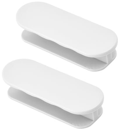 Dokeno 2 Piezas Tirador de Puerta de Balcón Tiradores de Armario Manija de Puerta Autoadhesiva de Plástico Tiradores de Puerta Autoadhesivos para Ventana Cajones Armarios Puertas de Cristal (Blanco)