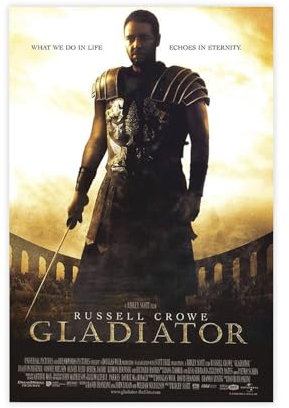 Filmposter Gladiator (2000), Leinwand, Poster, Schlafzimmer, Dekoration, Landschaft, Büro, Raumdekoration, Geschenk, 30 x 45 cm