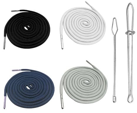 Cosmeria Cordon pour pantalon de jogging et sweat à capuche, 4 x 140 cm, cordon de serrage avec 2 enfile-aiguilles, remplacement pour ceinture de pantalon, sweats à capuche, sweatshirts – Ruban en