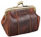 STILORD 'Dolly' Petit Portefeuille Cuir Femme Retro Elegant - Porte Monnaie Femmes Petite Taille Vintage - Ideal comme Bourse en Cuir Porte-Feuille Fermoir Clic Clac, Couleur:Kara - Cognac
