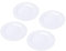 ANGGREK Lot de 4 Assiettes à Dîner Blanches en Mélamine, Ensemble D'assiettes Rondes Légères de 9 Pouces, Utilisation Intérieure et Extérieure, Idéales pour les Dîners de Famille, les