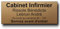 Plaque de porte personnalisée - 24x10 cm – Jusqu’à 5 lignes – Plaque porte d’entrée, bureau, nom famille, profession libéral, cabinet médical, intérieur/extérieur, signalétique PVC Adhésive (Or Mat)