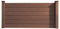 HORI Sichtschutzzaun Anbauelement Halbhoch | WPC Zaun mit schmalen Lamellen | Anthrazit Windschutz | Robuster Gartenzaun zum Aufschrauben | Modernes Design I Einbetonieren I Braun