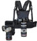 Nicama AH2 Harnais D'épaule Double pour 2 Appareil Photo, Sangle Appareil Photo Avec 38mm Carré Arca Type QR Plaque de Montage Gilet pour Canon Nikon Sony Olympus Hiking Randonnée Mariage Voyage