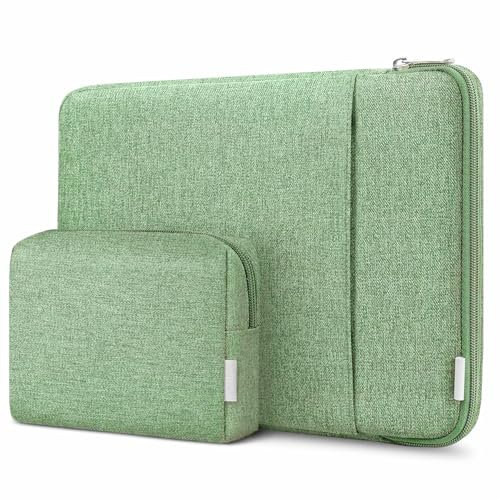 Inateck 360° Protection Laptop Bag Sleeve Case Compatible with 13-inch MacBook Air/Pro M3 M2 M1 2016-2024, with Accessory Bag, Mint Green