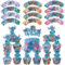 DEZP 25 Stück Tortendeko,Happy Birthday Stitch Tortendeko Kuchen Deko Muffinförmchen Papier Geburtstagsdeko Geschenke Schulkind Geburtstag Für Mädchen Jungen Kinder Cake Toppers