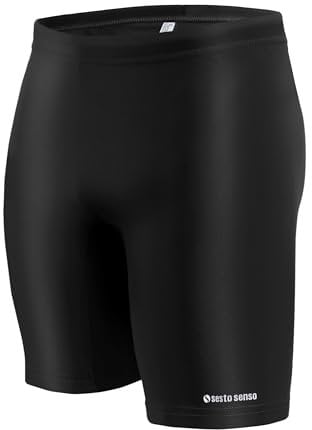 sesto senso Herren Jammer Badehose Badeshorts Lang Eng Boxer Surfen Segeln Wassersport 3XL Schwarz