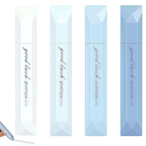 VRYNDH 4 Stück Doppelseitiger Klebestift, Roller mit Doppelseitiges Klebeband, Fotokleber für Scrapbooking, Basteln, Fotos