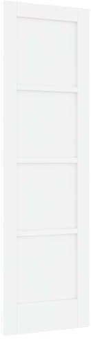 mtlskopl Porta interna bianca, 61 x 198,5 cm, porta scorrevole in legno massello di pino e compensato, porta rustica per soggiorno, camera da letto e corridoio, porta in legno salvaspazio per interni