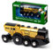 BRIO World 33630 Goldene Batterielok mit Licht und Sound - Mit Auskoppel-Funktion zur Nutzung als Schiebelok - Empfohlen ab 3 Jahren
