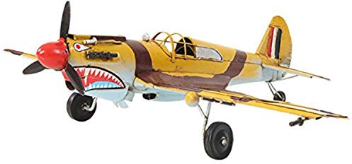 Old Modern Handicrafts 1941 Curtiss Hawk 81A Collectible Metal Plane Model - 1:36-Scale Model - Fully Assembled for Home & Office - 13.0L x 15.8W x 5.0H Inches