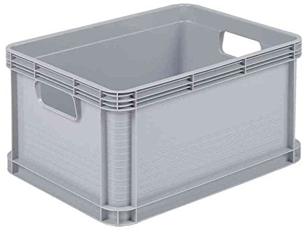 'OKT 3 Stück Aufbewahrungsboxen robusto-box 20 Liter 400 x 300 x H220 mm hellgrau