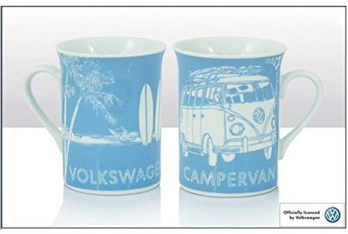 Elgate VW Surf Sketch Blue Campervan Lippy Mug