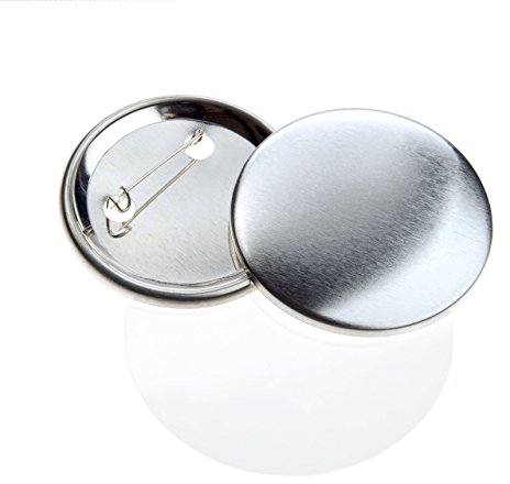 Buttonrohlinge 50mm (100 Stück) für Badgematic Buttonmaschine mit Sicherheitsnadel