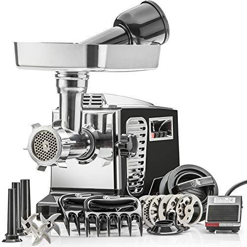 Hachoir Electrique Viande Hachoir Polyvalent avec Bol en Acier Inox 2L, Mixeur Hachoir 250W avec 4 Lames en Acier Inoxydable pour Mélange de Viende, Légumes et Fruits (3L)