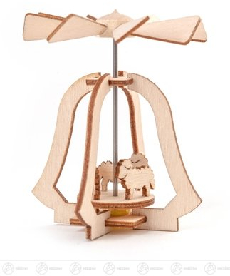 Rudolphs Schatzkiste Pyramide Mini-Wärmespiel Schaf Höhe ca 5 cm NEU Erzgebirge Tischpyramide Weihnachtspyramide